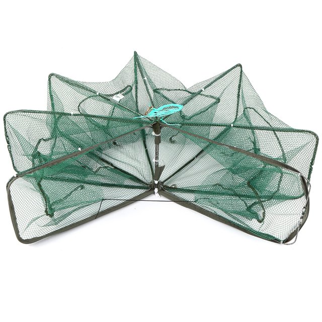 Foldable Foldable Fishing Net 6 Hole Fishing Net Shrimp Cage Trap Minnow Crab Baits Mesh Trap Net