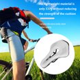 thumbnail image 4 of Soidarity Asiento de sillín de bicicleta de carretera Diseño hueco Asiento de cojín de cuero de PU transpirable Accesorio de ciclismo de carretera Ciclismo blanco, 4 of 6
