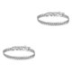 thumbnail image 4 of Minnieouse de 6MM de espesor, brazalete de acero de titanio, estilo moderno, accesorio de moda para hombres y mujeres, cadena de mano trenzada color acero 2Conjunto, 4 of 6