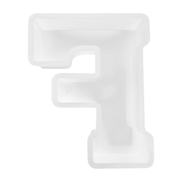 Fiudx Molde de Resina con Letras Grandes, Diseño Flexible de Epoxi, Reutilizable, para Manualidades con Cera de Vela y Jabón, Decoración para Oficina y Hogar, Arte de Resina Diy, 1 Pieza, Color Blanc