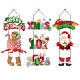 thumbnail image 3 of Colgante de puerta de dibujos animados, decoración navideña, Papá Noel, hombre de jengibre, Feliz Navidad, 2023, 3 of 4