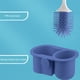 thumbnail image 5 of Escobillero de pared con estante | Organizador de baño dos en uno | Incluye bandeja antigoteo | Diseño compacto para baños pequeños | Disponible en azul, gris y gris oscuro, 5 of 7