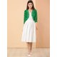 thumbnail image 3 of Dde San Patricio Cárdigan Toreras Top De Encaje Floral Transparente Man3/4 Elegante PaMujer Verde M, 3 of 6