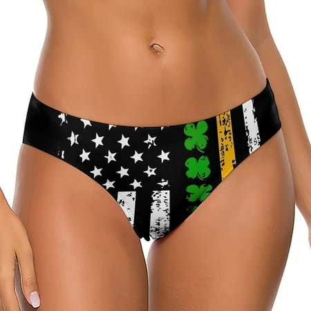 

Lucky Grass American Flag Women s Thong Underwear T Back Low Waist Panties Sexy Underpants