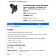 thumbnail image 2 of Water Pump Engine Coolant Thermostat Housing Assembly - Compatible with 2011 - 2015 Chevy Cruze 1.4L 4-Cylinder 2012 2013 2014, 2 of 2