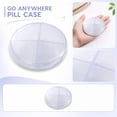 thumbnail image 5 of Pill Box Organizer Round 4 Compartment Clear Plastic for Daily Travel Purse, 5 of 7