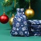 thumbnail image 1 of Christmas Gift Wrapping Bags with Drawstrings 5 Pcs, Christmas Treat Candy Bags for Holiday Party Favor Supplies, 1 of 5