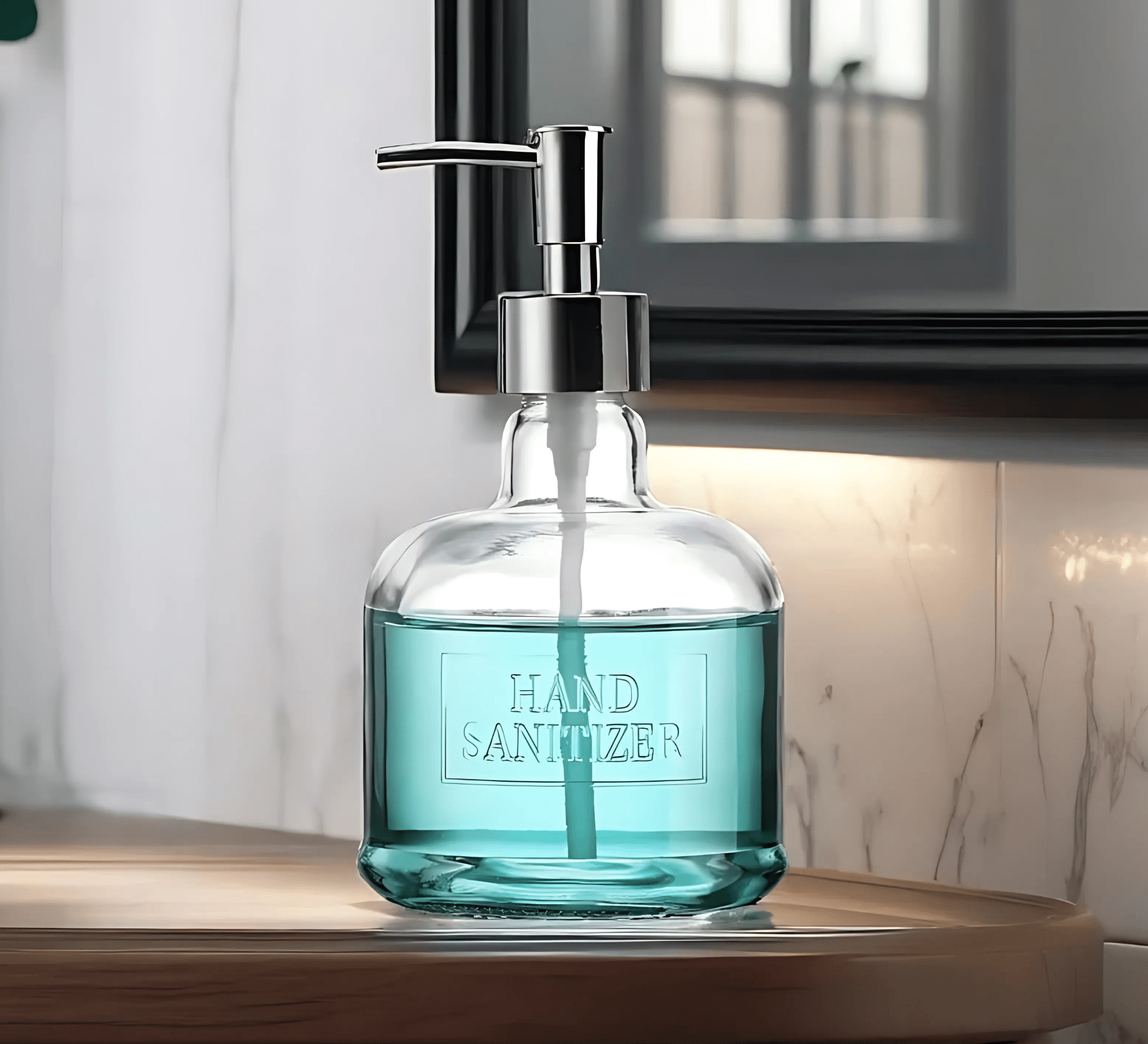 Glass 18 oz Freestanding Soap & Lotion Dispensers