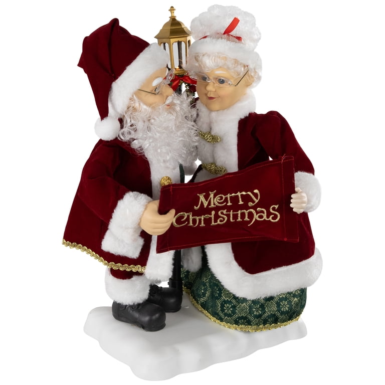 Northlight Animated Musical Mr. and Mrs. Claus with Lighted