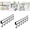 thumbnail image 6 of 2-Shelf Hanging Organizer with Fixed Sticker, Black & White, 2 Count, 2 Pack, 6 of 6