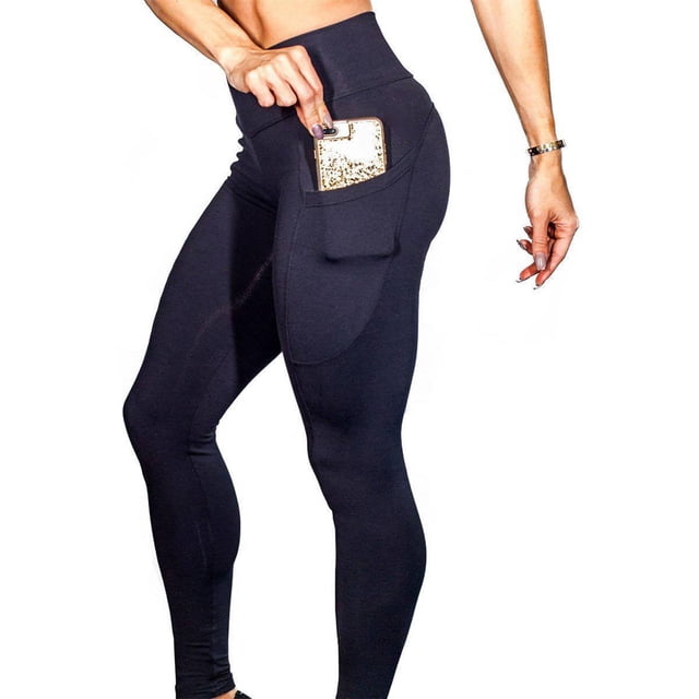 Leggings de yoga para ciclismo pantalones de yoga suaves resistentes al desgaste de cintura alta Bolsillos laterales de levantamiento de glúteos para correr ANGGREK Otros