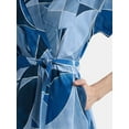 thumbnail image 3 of Time and Tru Women's and Women's Plus Wrap Shirt Dress, Sizes XS-4X, 3 of 4