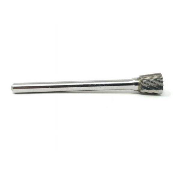 SN-51 Single Cut 1/4" x 1/4" Solid Carbide Burr Bur Tool Die Grinder Bit 1/8" Shank