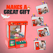 Bundaloo Claw Machine Arcade Game With Plushies | Candy Dispenser for Kids | Mini Toy Vending Machine with Sounds | Best Birthday & Christmas Gifts for Boys & Girls