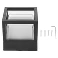 thumbnail image 1 of Lámparas LED impermeables montadas en la pared, carcasa negra, valla de Patio, iluminación cúbica cálida, lámpara de paisaje para pasillo al aire libre, jardín 85-265V, 1 of 1
