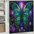 thumbnail image 5 of Wildflowers Butterfly Shower Curtain Sets with Rugs 4 Piece Rustic, 5 of 8