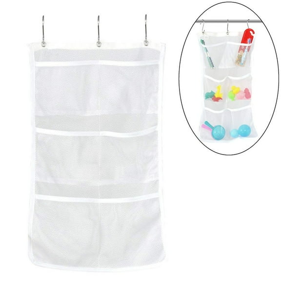 Mesh Hanging Shower Caddy Organizer | Quick-Dry Bathroom Storage Bag with Deep Pockets | Portable Shower Organizer for Shampoo, Soap & Bath Toys | RV, Cruise, College Dorm & Home Use