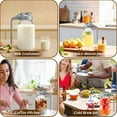 thumbnail image 4 of 2Pack 32oz Glass Pitcher with Lid-Creamer Container for Sun Tea, Juice, Cold Brew Coffee, Breastmilk Storage Container, 4 of 6