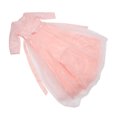 thumbnail image 4 of Vestido de actuación para niña, de encaje, de manga larga, estilo princesa, con lazo, color puro, rosa, 4 of 14