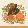 thumbnail image 1 of Design Design 624-10103 Pumpkin Patch Turkey Beverage Napkin, 3.88-inch Square, 1 of 1