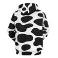 thumbnail image 3 of Animal Printing Cow Men's Women Vintage 3D Hooded Sweatshirt - All-Season Loose Fit Streetwear, 3 of 6