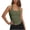 Army Green, variant on Women's Summer Tank Tops Ruched Halter Sleeveless Crop Top Solid Basic Slim Fit Casual Workout Blouse, Green S