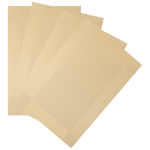 HOMEMAXS 4 Pcs Cream Table Mats Clear Protector Pvc Placemat Cafe