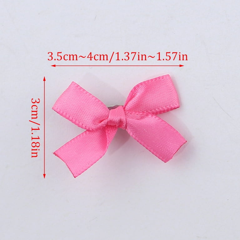 30 PCS Pink Hair Bows Mini Pink Hair Clip Cute Pink Hair Ribbon Bow  Hairpins for Girls Women Toddlers Hair Accessories, Small Bow