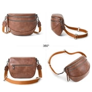 LATMAP Crossbody Sling Bag For Women&Men Brown