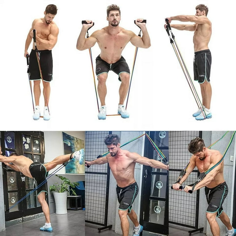 Bodybuilding Resistance Bands Gym Rubber Sport Elastic Rope Pull Fitness Sports Accessories Portable Equipment 150LBS Tape Bands Walmart
