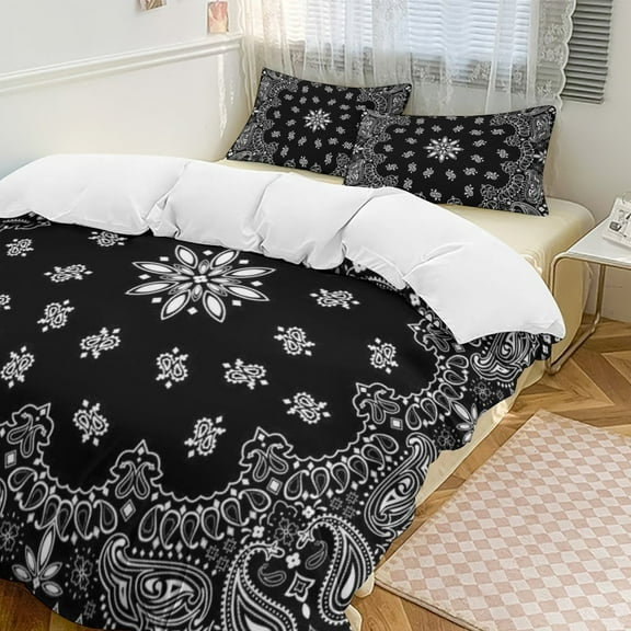 Bandana Pattern Set Duvet Cover Bedding Set Duvet Cover Polyester Quilt Cover for Twin Size