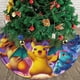 thumbnail image 3 of Falda para árbol de Navidad de Pikachu, suave y divertida, decoración navideña de granja con cuello para árbol de Navidad, 30", 3 of 4