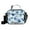 Abstract Blue Maple Leaves, variant on Insulated Lunch Bag 6L Leak-Proof Lunch Box with Shoulder Strap Multiple Pockets Lunch Tote Watercolor Wildflowers