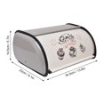 thumbnail image 3 of Bread Box Kitchen Stainless Metal Container for Storage Bin Countertop Keeper Rustic Holder Vintage airtight Counter with Roll Top Farmhouse Bread Boxes, 3 of 9