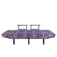 thumbnail image 3 of Peony Futon Couch, Pastel Tone Delicate Peonies with Curled Leaves Vintage Style Tangled Arrangement, Daybed with Metal Frame Upholstered Sofa for Living Dorm, Loveseat, Multicolor, by Ambesonne, 3 of 4