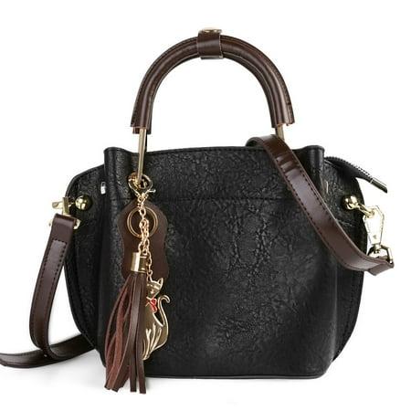 Top Leather Purse - Mini Clova Women's Fashion Geniune Leather Top Handle Satchel Purse