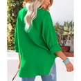 thumbnail image 6 of Blmnix Baggy Womens Tops Casual Roll Up Basic Tops for Woman V-Neck Long Sleeve Blouses, 6 of 7