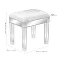 thumbnail image 2 of Ktaxon Mirrored Vanity Stool Makeup Bench Dressing Stools Cushioned Chair Modern Piano Seat for Living Room Bedroom,Silver, 2 of 9