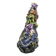 thumbnail image 5 of Colorful Metallic Dragon Wyrmlings On Sloped Bridge Cliff Rock Decor Figurine, 5 of 8