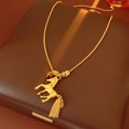 thumbnail image 6 of Elegant Chain Necklace Showcasing Horse Design and Tassels Accents Sturdy Alloy Sweater Chain for Various Occasions, 6 of 9
