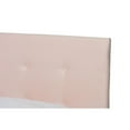 thumbnail image 4 of Benjen Glam Light Pink Velvet Fabric Upholstered Queen Size Panel Bed, 4 of 5