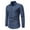 Blue, variant on Utoimkio Men's Linen Work Shirts Casual Lightweight Long Sleeve Button Down Business Shirts Spring Fall Formal Shirt Tops for Men
