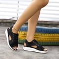 thumbnail image 5 of Open Toe Tennis Shoes, Contrast Paneled Cutout Lace-Up Muffin Sandals, Women Causal Summer Toe Platform Sneaker Sandals, 38, 5 of 6
