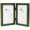 Green, variant on Lawrence Frames Hinged Double Wood Picture Frame Gallery - Green, 0.71 in.
