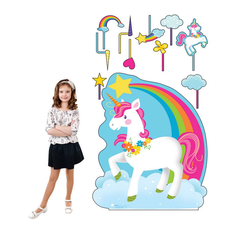 Unicorn Stand Up with Rainbow