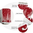 thumbnail image 4 of Polyester Fabric Red Christmas Tree Shower Curtain, Xmas Elk Winter Snowflake, Waterproof Bathtub Curtain Bathroom Decor Set with Hooks 36 x 72 Inches,, 4 of 6