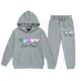 thumbnail image 5 of WOYY Toddler Girls 2 Piece Casual Active Hoodie Sweatpants Outfits Sweatsuit, Sizes 3-4T, 5 of 6