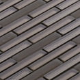thumbnail image 3 of Modket TDH318MG Brown Crystal Metallic Glass Brick Joint Mosaic Tile Kitchen Wall Backsplash, 3 of 5