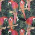 thumbnail image 1 of oneOone Cotton Cambric Red Fabric Parrot,Monstera Leaves & Floral Fabric For Sewing Printed Craft Fabric By The Yard 42 Inch Wide, 1 of 6