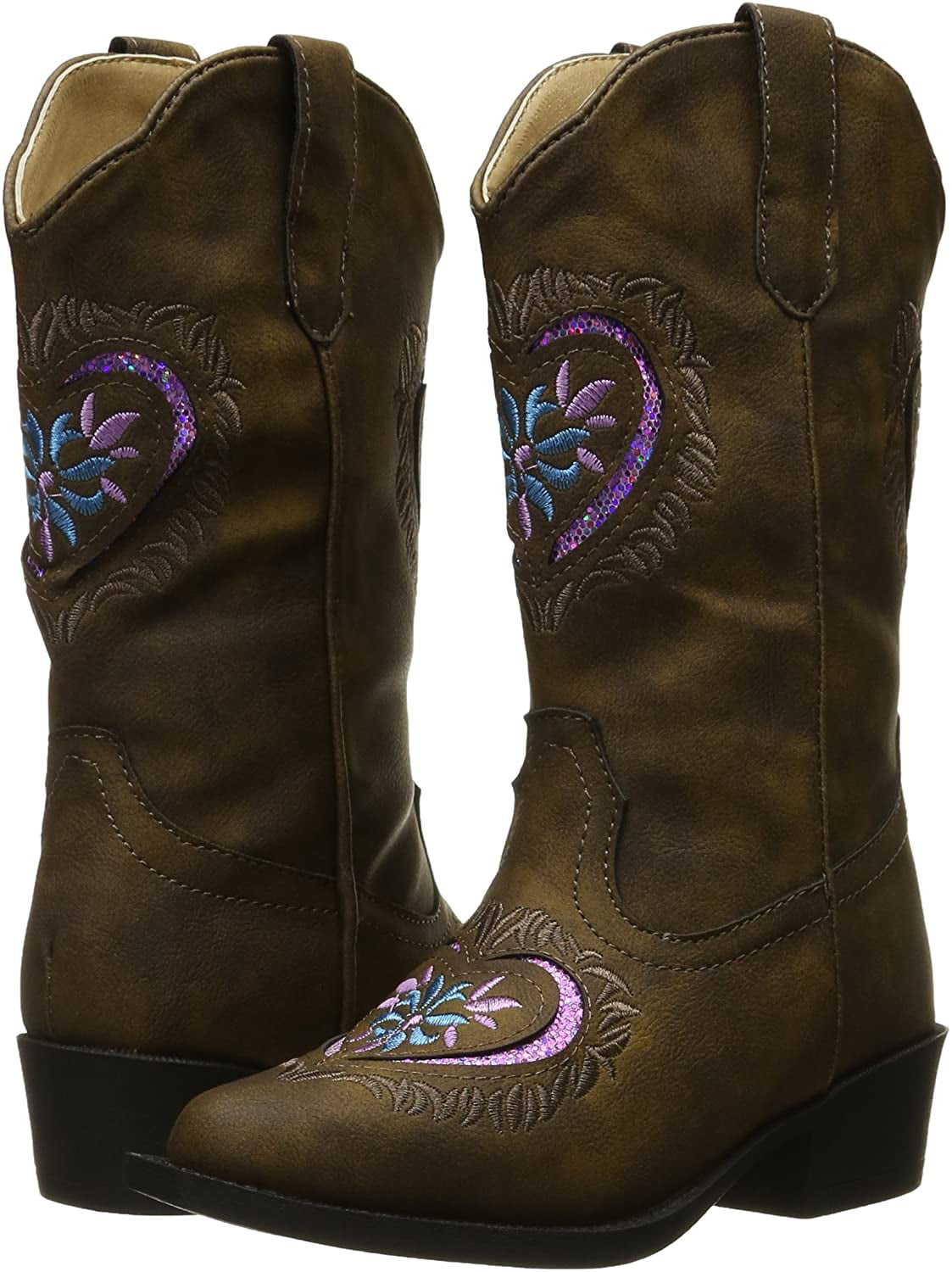 Pick SZ/Color. Roper Girls Daisy Heart Western Boot 